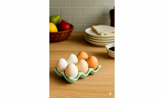 Ceramic Egg Tray  Mint Green Color