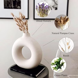 ceramic donut decor vase