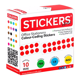stickersnrolls 10mm - round - neon lime - colour-coding labels