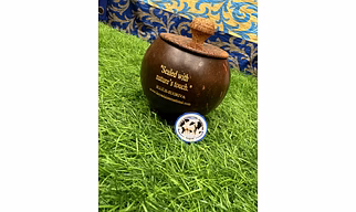 Coconut Shell Storage Container with Lid