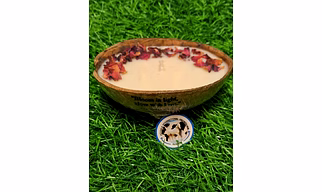 Coconut Shell Rose Candle