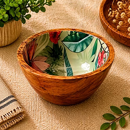 drivetech wooden serving bowl