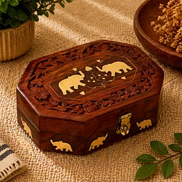 drivetech wooden jewellery box for women size: 7x5 inches