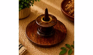 Wooden Coin Shape Incense Holder