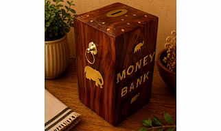 Wooden Money Bank Size: 8X5 Inches