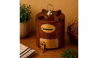 Wooden Money Bank (Water Tank Shape)