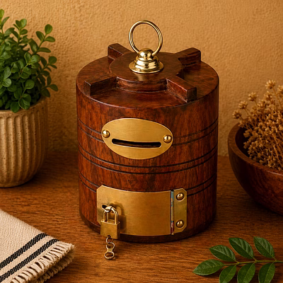 drivetech wooden money bank (water tank shape)