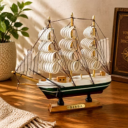 drivetech wooden sailing ship showpiece