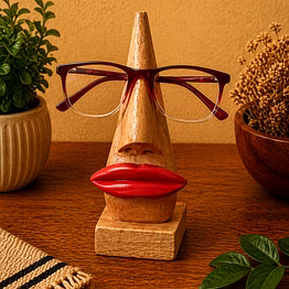 drivetech wooden round shaped specs holder