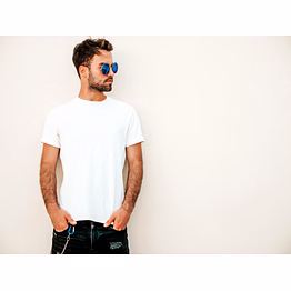 bio-washed round neck cotton tshirt