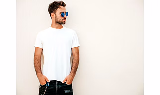 Bio-Washed Round Neck Cotton Tshirt
