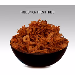 pink onion fresh fried