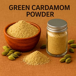 green cardamom powder for bulk export – fine cardamom powder for bakery, confectionery and beverage use | katke's spices for b2b global buyers, importers, and suppliers