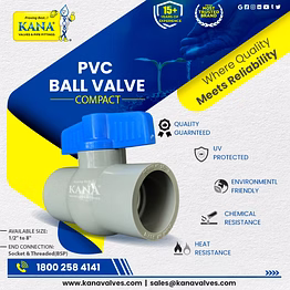kana pvc ball valve (compact) - dn15 to dn50