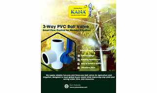 3 Way PVC Ball Valve White & Gray - 1-1/2 inch (1-1/2" or 50mm)