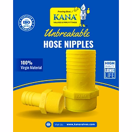 pp or pvc hose collar (nipple) - 5" (125mm or 5 inch)
