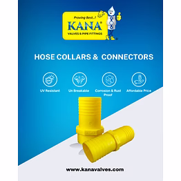 kana pvc hose nipple (hose collar) - 6" (150mm or 6 inch)
