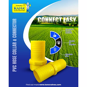 2 inch PVC Hose Connector (50mm or 2") - KANA Valves