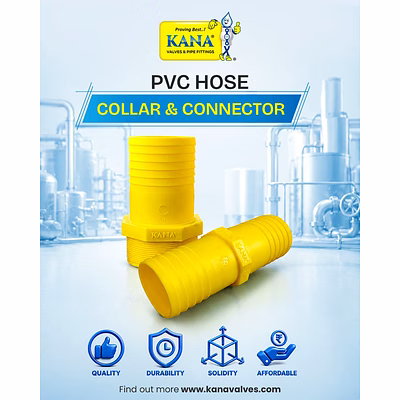 3 inch pvc(pp) hose connector (75mm or 3") - kana valves