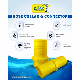 6 inch pvc hose connector for 150mm or 6" pvc flat hose & suction hose - kana valves
