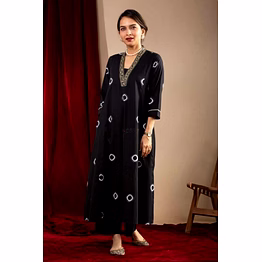 clothaura kurta set for women v neck embroidered rayon kurta & palazzo set for women | stylish & comfortable ethnic wear