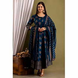 clothaura rayon anarkali kurta with dupatta set traditional ethnic wear for women and girls,elegant design kurti,perfect for any occasion like festivals,parties,and celebrations