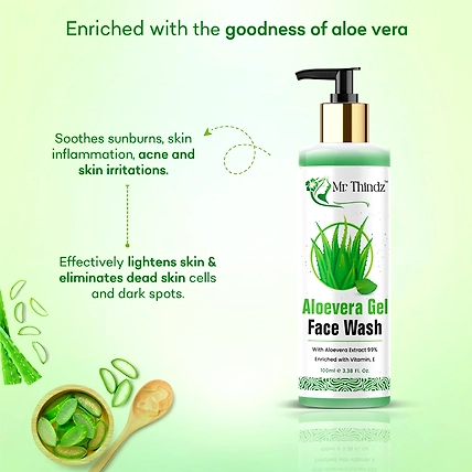 Mr.Thindz ALOE vera gel face wash 100 ml-3