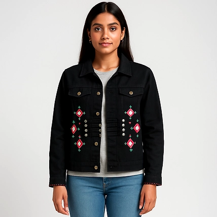 Stylish Women's Denim jacket-12732653