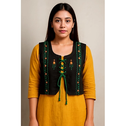 Stylish Sleeveless Waist coat-12733643