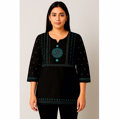women's embroidered kurti