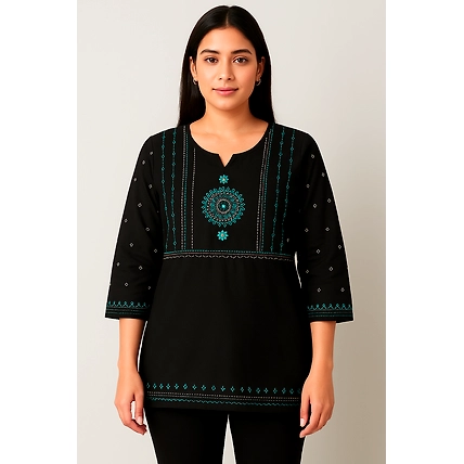 Women's Embroidered Kurti-12736409