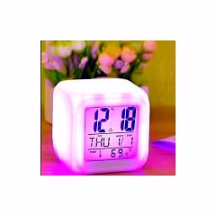 7 COLOR CHANGING CLOCK | 7 COLOUR CHANGING CLOCK Plastic Automatic 7 Colour Changing Digital LED Alarm Clock with Date, Time, Temperature