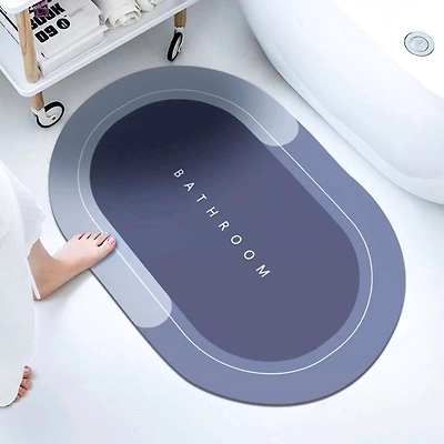 WATER ABSORBENT MAT|BATHROOM MAT Floor Mat| Bath Mat |Doormat | Bathroom Carpet|Cushion Mat Super Absorbent Soft Carpet| Quick Dry Dirt Barrier for Home Office mat ABSORBENT BATHROOM & HOME FLOOR (NONSLIP) MAT (40x60cm)
