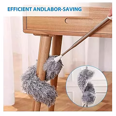 FAN MOP - FAN CLEANING DUSTER (100 INCH) FAN MOP FAN DUSTER MICROFIBER CLEANING MOP FAN CLEANING DUSTER MOP - 100 INCH FAN MOP WITH 100 INCHES EXPANDABLE POLE HANDLE WASHABLE DUSTER FOR HIGH