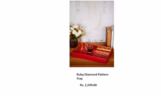 Ruby Diamond Pattern Tray