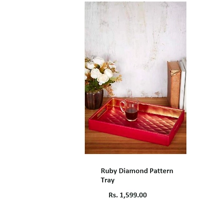 Ruby Diamond Pattern Tray-TR071