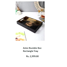 Aster Bumble Bee Rectangle Tray