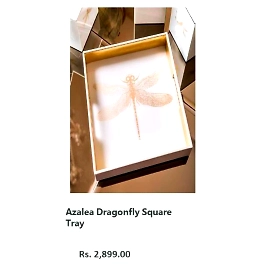 Azalea Dragonfly Square Tray