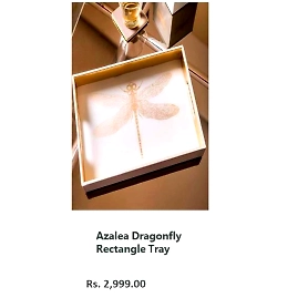 Azalea Dragonfly rectangular Tray