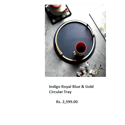 Indigo Royal Blue &amp; Gold-TR029