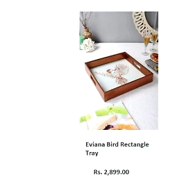Eviana Bird Rectangle tray