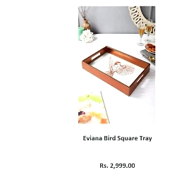 Eviana Bird Square Tray