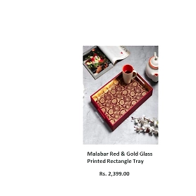 Malabar Red & Gold Glass