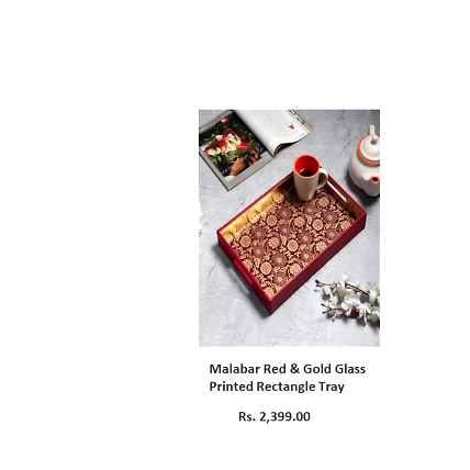 Malabar Red &amp; Gold Glass-TR036
