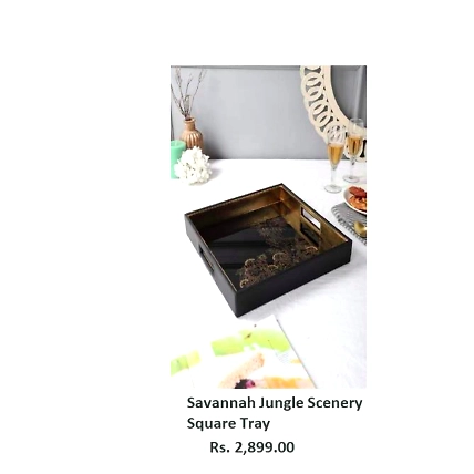 Savannah Jungle Scenery Square Tray-TR038