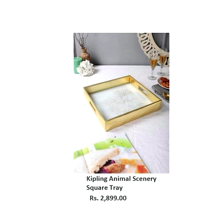 Kipling AnimKipling Animal Scenery Rectangle Trayal Scenery Square Tray-TR039
