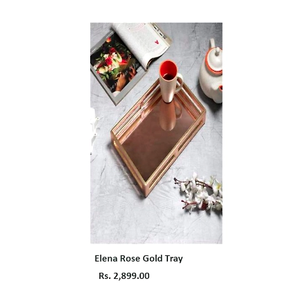 Elena Rose Gold Tray-TR049