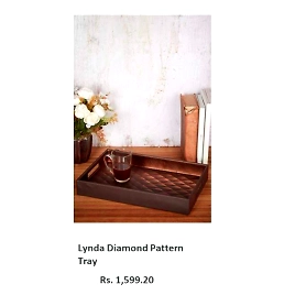 Lynda Diamond Pattern Tray