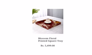 Blossom Floral Printed Square Tray