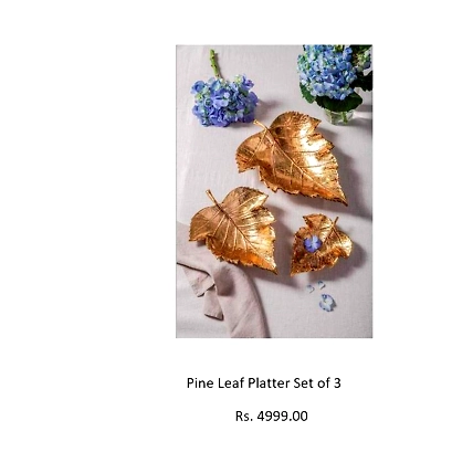 Pine Leaf Platter Set of 3-DA003